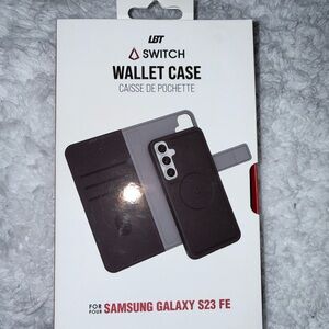 Black Wallet Case for Samsung Galaxy S23 FE